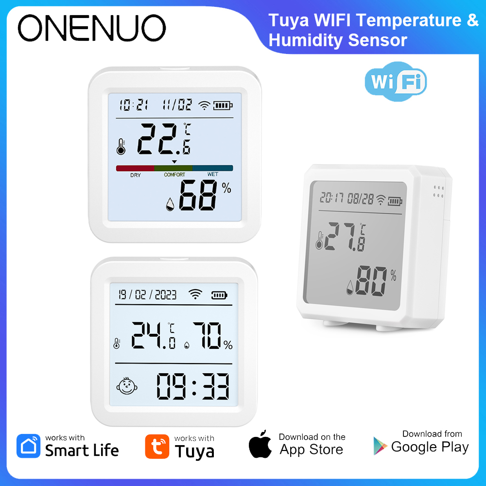 Digital Hygrometer Probe - ONENUO Tuya WIFI Temperature Humidity Sensor