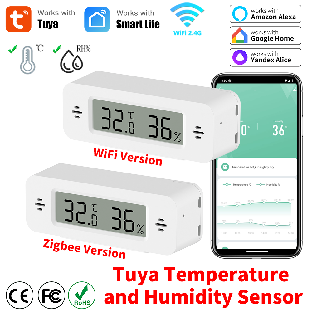 Tuya WiFi/Zigbee Temperature H - Digital Hygrometer Probe review and price