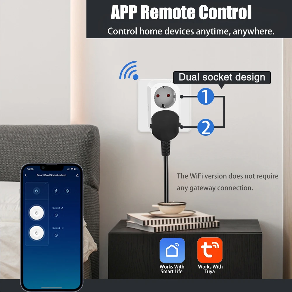 BORUIDAPLS WiFi Smart socket E - Timer Dual Outlet review and price